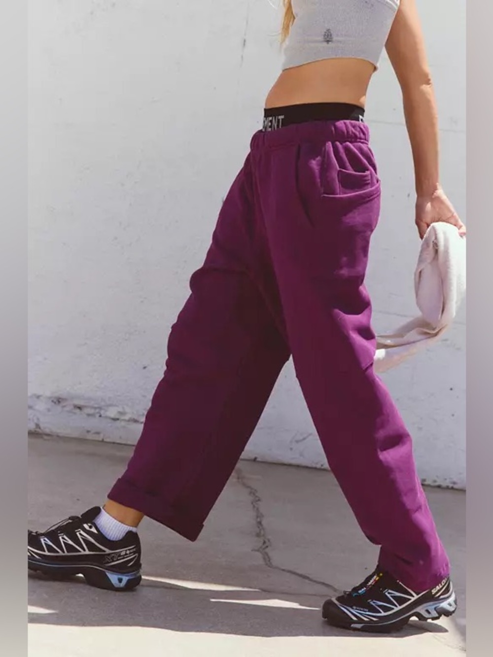 FP Movement Top Score Barrel Sweatpants NWT Mulberry Fuchsia - Picture 3 of 9